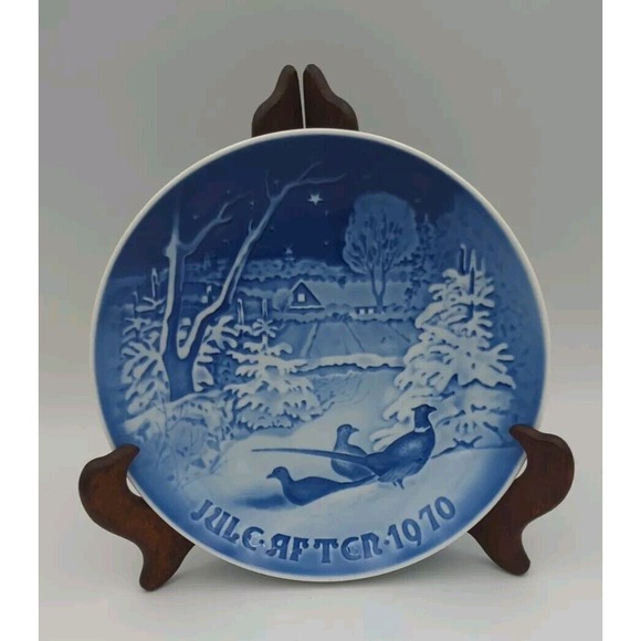 Other - B&G Denmark Copenhagen Porcelain Plate 1970 "Pheasants in the Snow at Christmas"